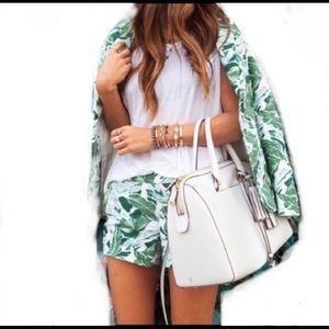 Old Navy tropical shorts linen/rayon blend- 8 GUC Y2K